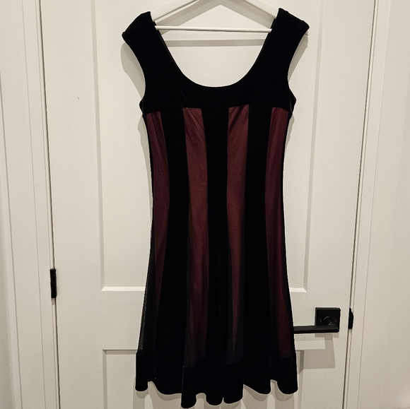 Vintage Striped Velvet Dress - Picture 1 of 4